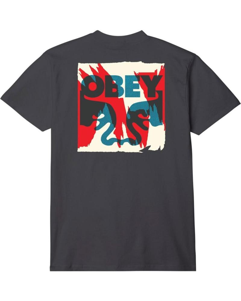 OBEY CAMISETA TORN POSTERS ICON BLACK