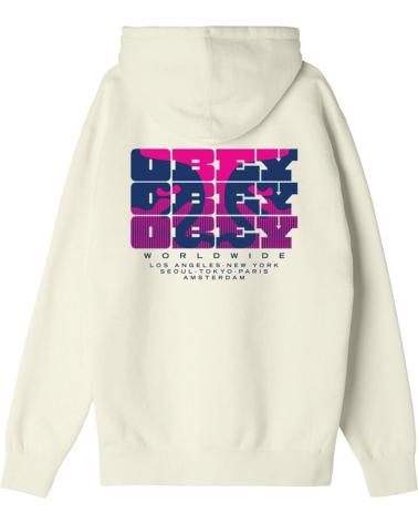 OBEY HOODIE BRICK BY BRICK UNBLEACHED