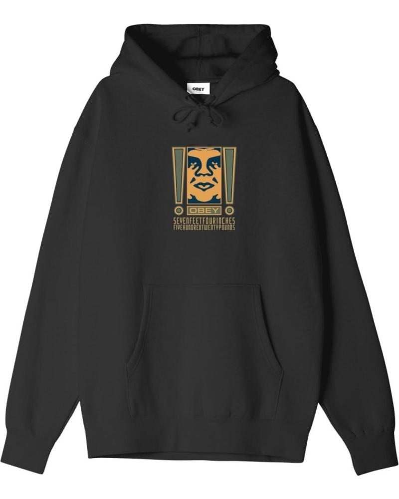 OBEY HOODIE DOUBLE EXCLAMATION BLACK