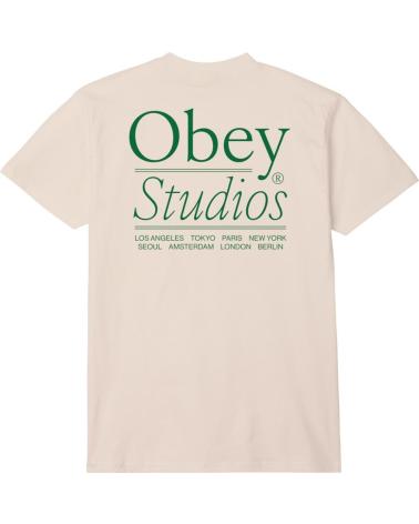 T-SHIRT OBEY STUDIOS CREAM