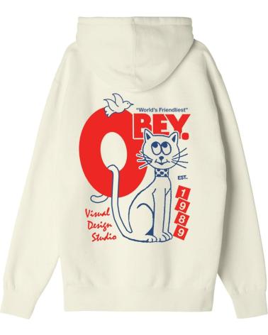 MOLETOM COM CAPUZ OBEY WORLD’S FRIENDLIEST UNBLEACHED