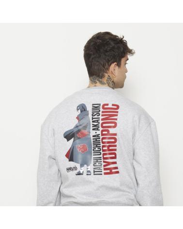 HYDROPONIC SUDADERA SIN CAPUCHA NARUTO ITACHI HEATHER GREY GRIS