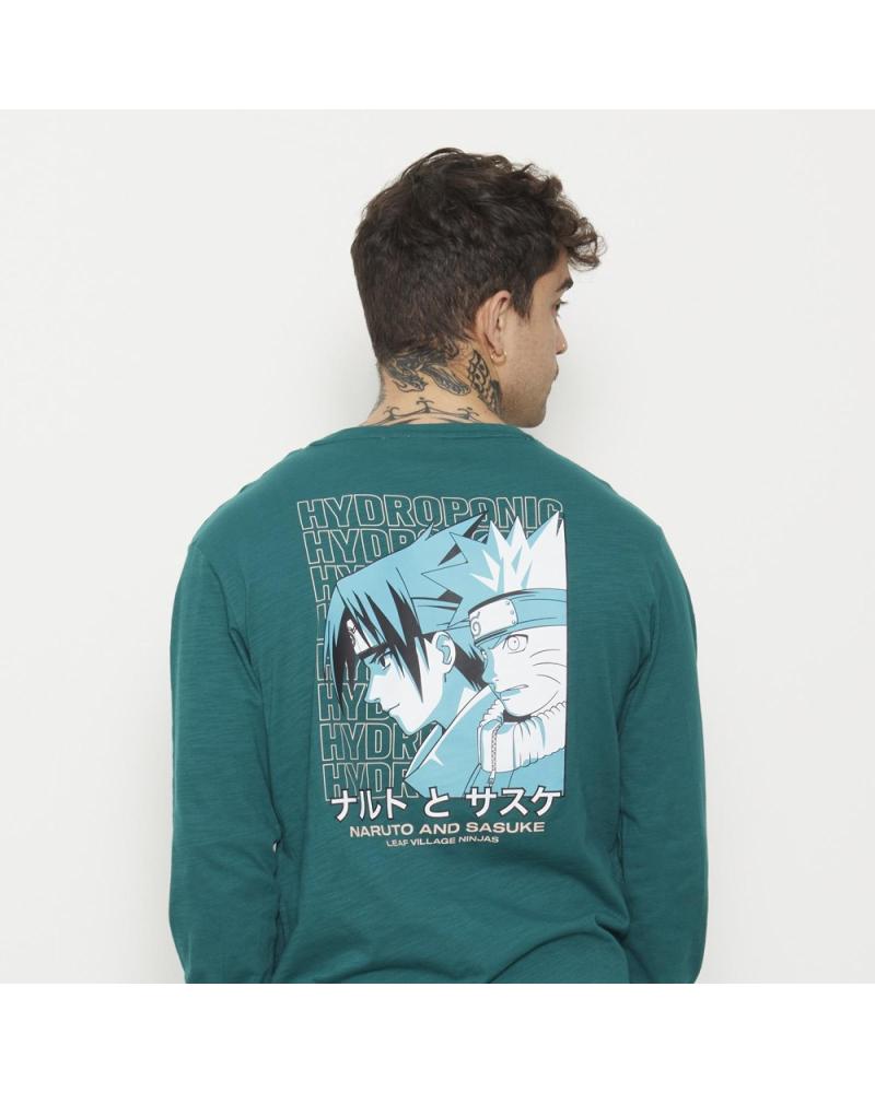 HYDROPONIC CAMISETA HYRDROPONIC NA SASUKE MANGA LARGA TURQUESA TEAL GRE