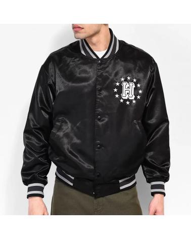 CHAQUETA HUF GALACTIC STACK BASEBALL NEGRO