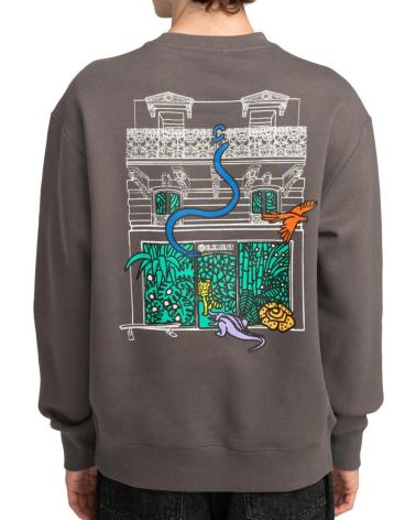 ELEMENT SUDADERA JUNGLE SHOP CREW MARRON BROWN