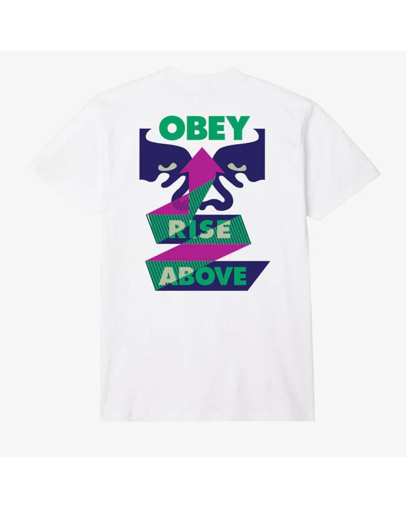 CAMISETA OBEY RISE ABOVE RIBBON BLANCA