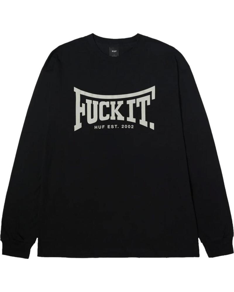 MAGLIETTA A MANICHE LUNGHE HUF THROWING HANDS L-S TEE NERA