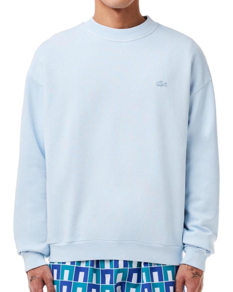 SWEATSHIRT LACOSTE LOOSE FIT TEINT NATUREL BLEU