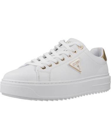 ZAPATILLAS GUESS DENESA12 FLJD12 LEA12 BLANCAS CON DETALLES DORADOS BLANCO