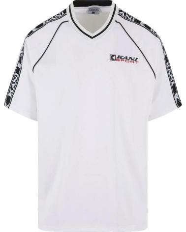 KARL KANI SPORTS SHADOW STRIPE JERSEY T-SHIRT WHITE