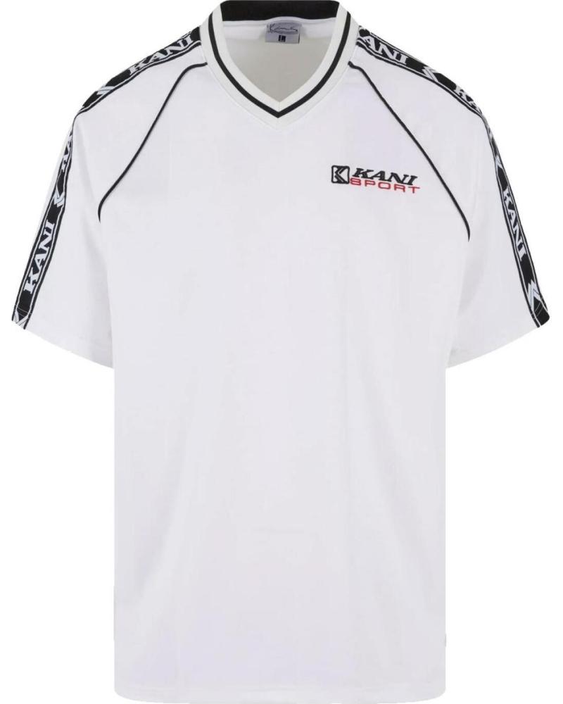 T-SHIRT KARL KANI SPORTS SHADOW STRIPE JERSEY BIANCA