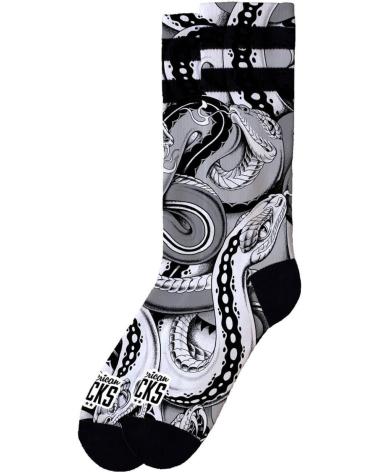 CALCETINES AMERICAN SOCKS PYTHON MID-HIGH BLANCO Y NEGRO