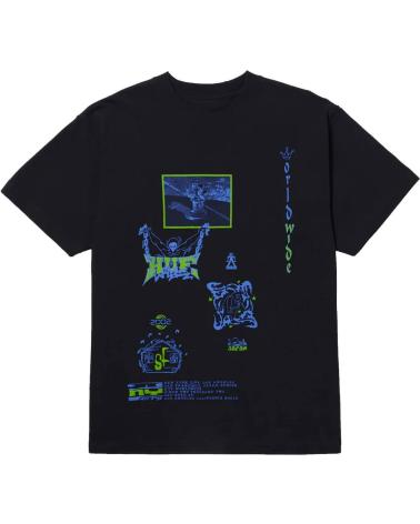 HUF CAMISETA ZINE S-S WASHED TEE NEGRA WASHED