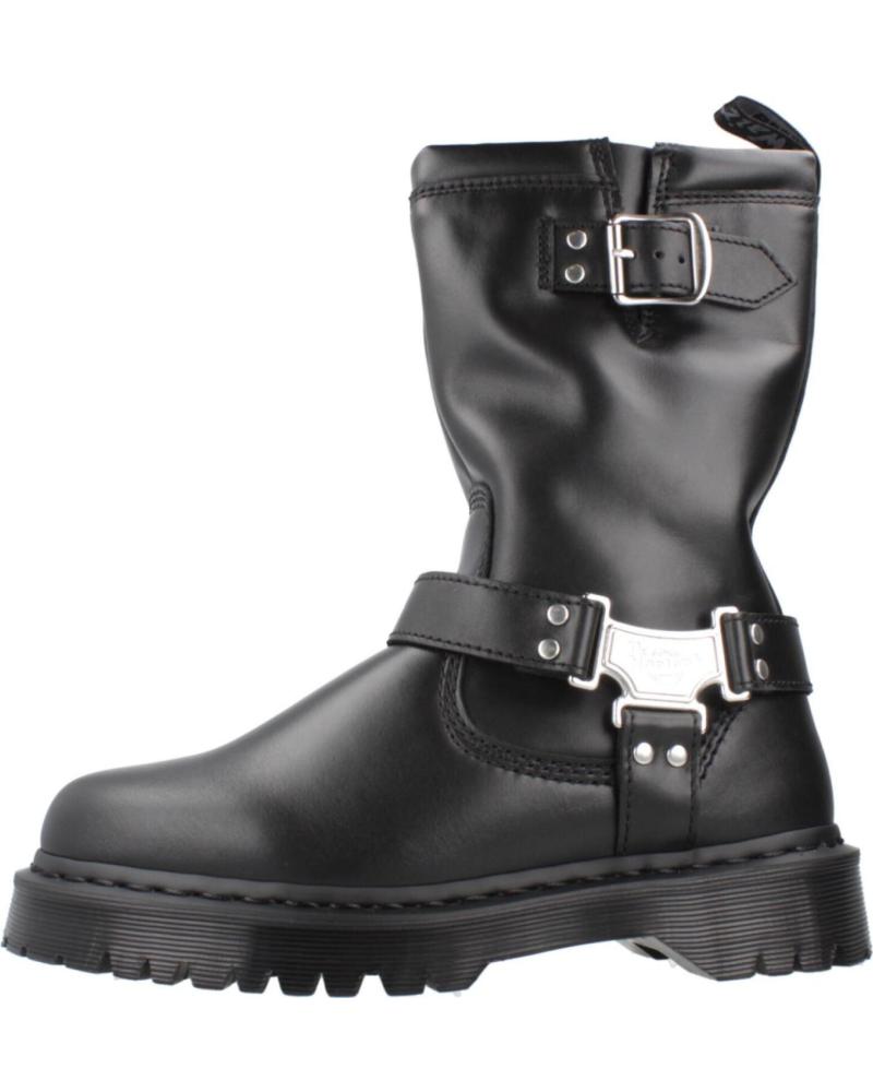STIVALI DR. MARTENS ANISTONE HI NERI IN PELLE CON FIBBIE BLACK