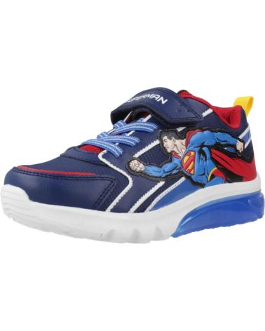 GEOX J CIBERDRON SUPERMAN LEUCHTSCHUHE BLAU ROT J56LBD C0200 C0200 BLUE-RED