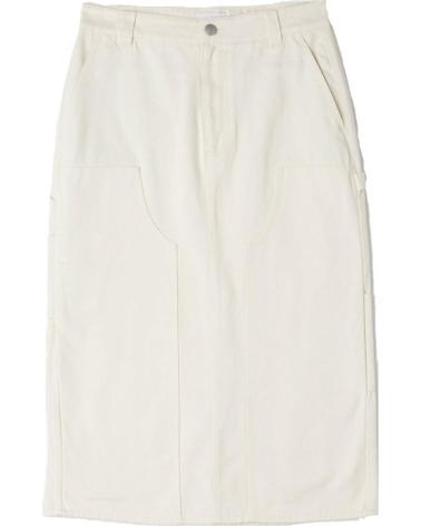 OBEY FALDA PAINTERS MIDI SKIRT UNBLEACHED