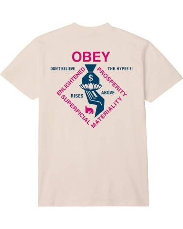 T-SHIRT OBEY SPIRITUALLY RICH CREAM AVEC IMPRIMÉ AU DOS