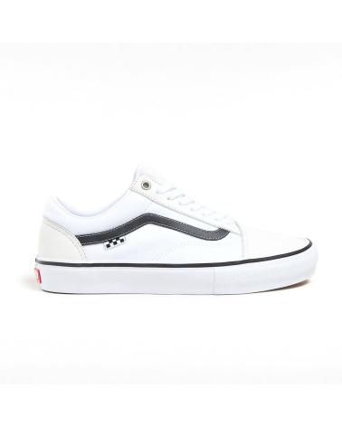 VANS OFF THE WALL ZAPATILLAS VANS PRO SKATE OLD SKOOL LEATHER WHITE-WHITE