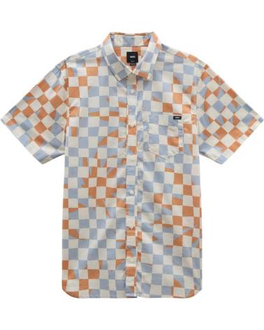 CHEMISE VANS WATSON SS WOVEN À CARREAUX MARSHMALLOW-DUSTY BLUE