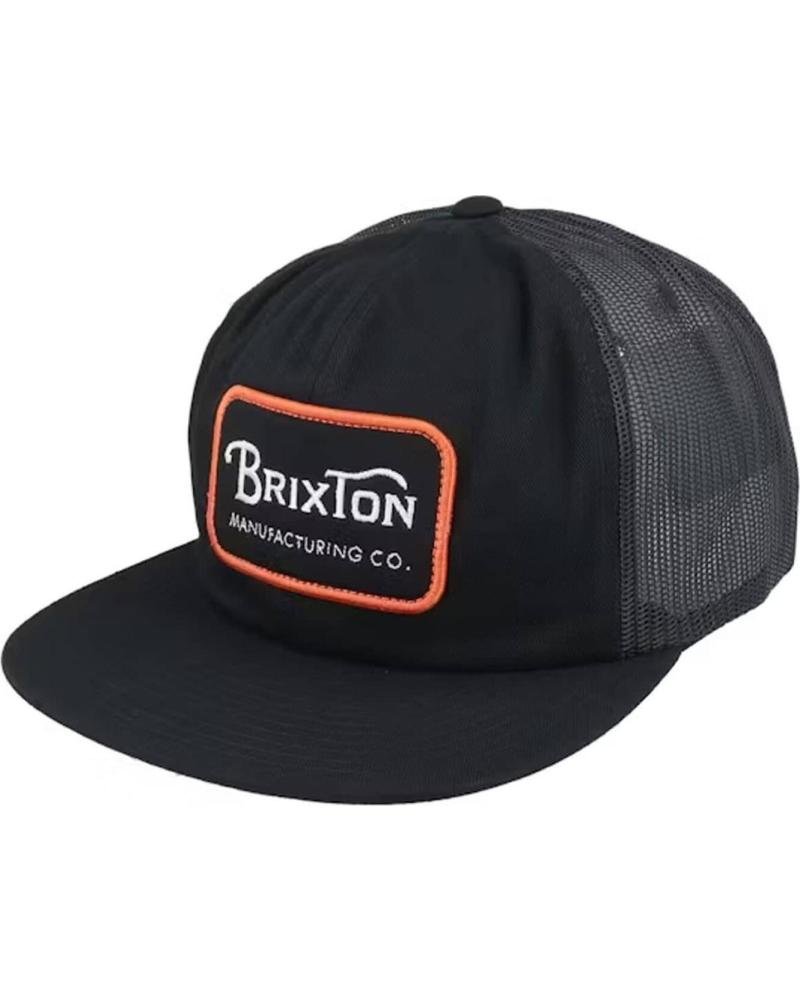 BRIXTON GRADE HP TRUCKER HAT BLACK ORANGE WHITE