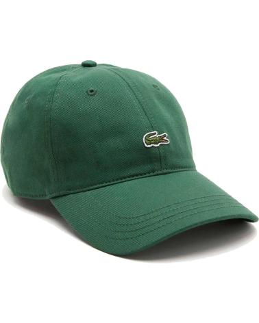 LACOSTE BAUMWOLL-KAPPE MIT KROKODIL-LOGO, GRÜN