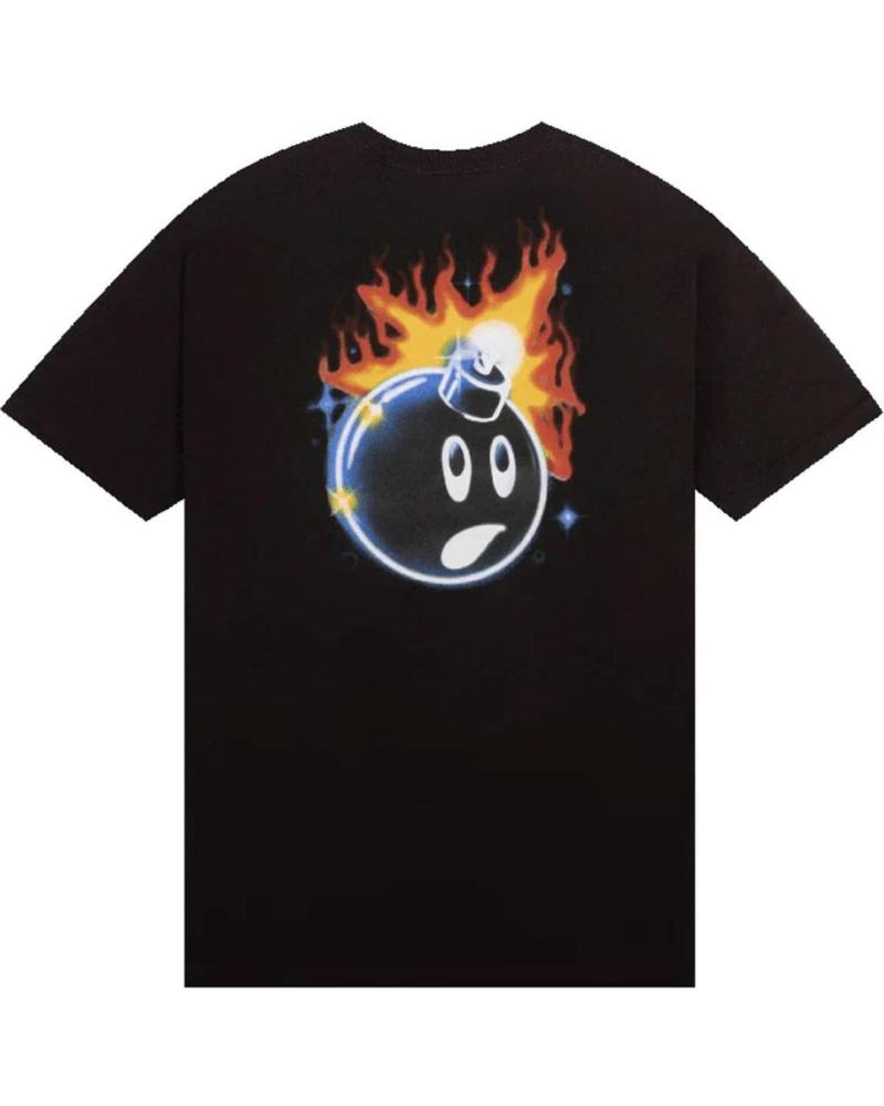 THE HUNDREDS CAMISETA ADAM BOMB AIRBRUSH ADAM T-SHIRT BLACK