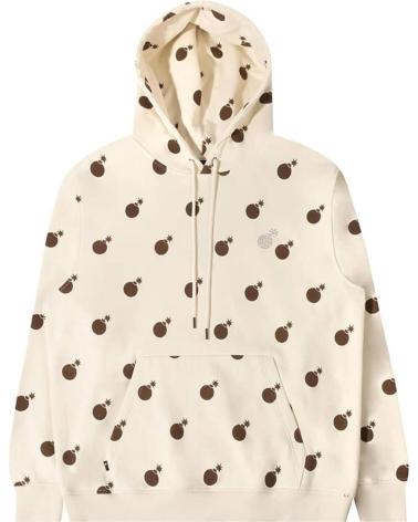 THE HUNDREDS GRAND PULLOVER FLEECE HOODIE OFF WHITE