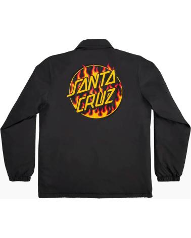 SANTA CRUZ CHAQUETA CORTAVIENTOS X THRASHER JACKET FLAME DOT COACH