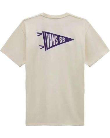 VANS OFF THE WALL T-SHIRT CAMP FLAG BLANC ANTIQUE
