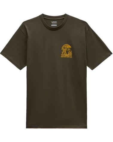 VANS OFF THE WALL T-SHIRT LINEAR MOUNTAIN FEUILLE DE RAISIN
