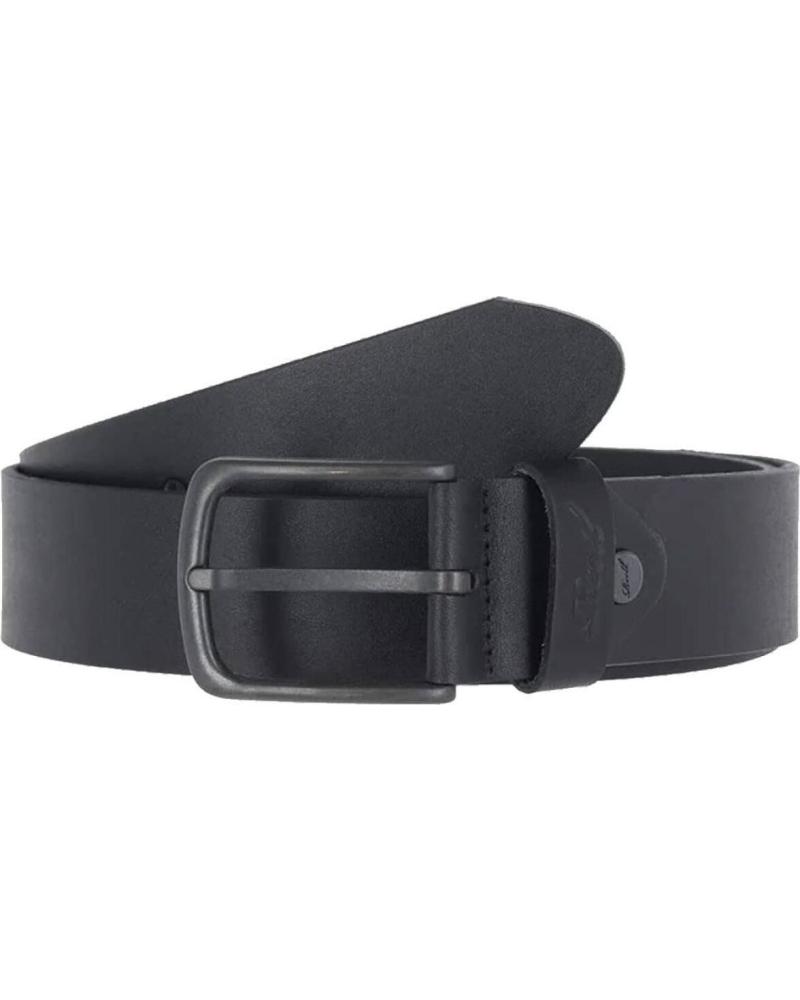 CINTURA REELL ALL BLACK BUCKLE BELT NERA