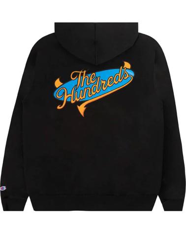 THE HUNDREDS SUDADERA INDUSTRY SLANT PULLOVER BLACK