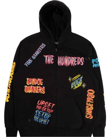 THE HUNDREDS SUDADERA MARKET ZIPHOOD BLACK