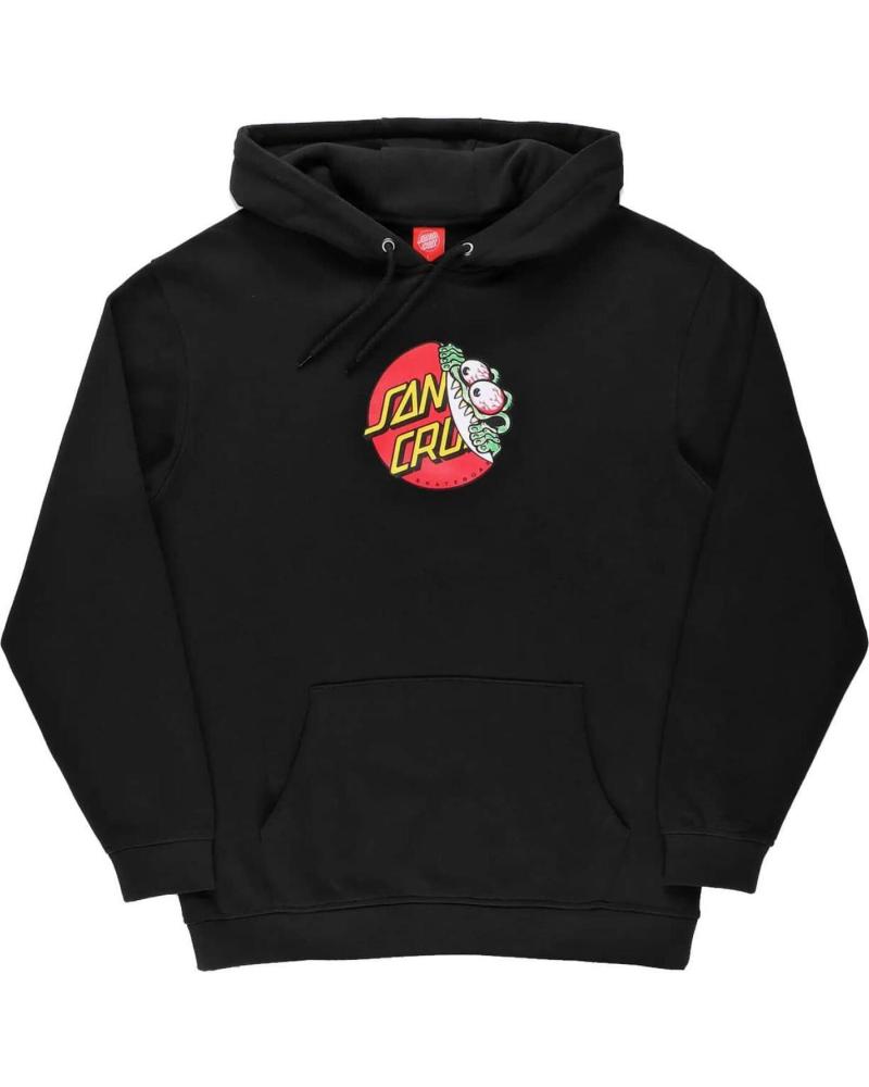 SANTA CRUZ SUDADERA CAPUCHA BEWARE DOT FRONT HOOD BLACK