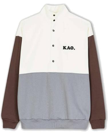 KAOTIKO SUDADERA CREW BUTTONS MATTHEW IVORY-PALID BLUE-BROWN