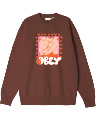 OBEY SUDADERA PREMIUM WRESTLER SEPIA