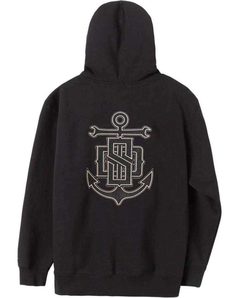 DARK SEAS KEELER PULLOVER FLEECE HOODIE BLACK