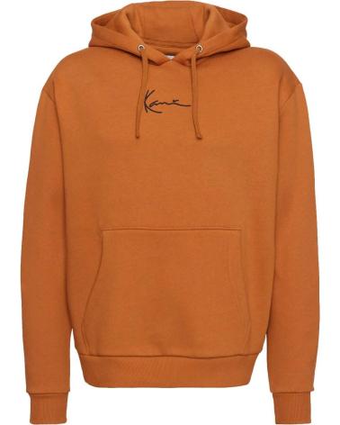KARL KANI SUDADERA SMALL SIGNATURE ESSENTIAL HOODIE DARK COGNAC
