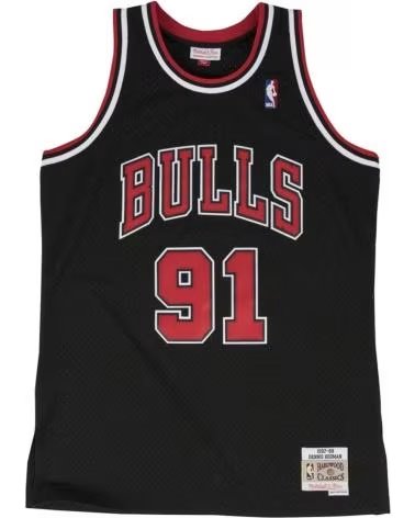 MAILLOT DE BASKET MITCHELL & NESS NBA SWINGMAN BULLS 91 NOIR HOMME