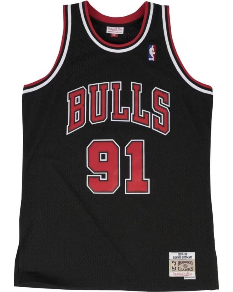 MAILLOT DE BASKET MITCHELL & NESS NBA SWINGMAN BULLS 91 NOIR HOMME