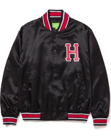 GIACCA BASEBALL HUF CRACKERJACK SATIN NERA