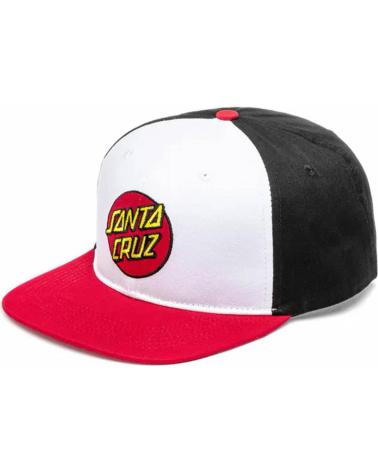 SANTA CRUZ GORRA CAP CLASSIC DOT SNAPBACK WHITE-BLACK-RED
