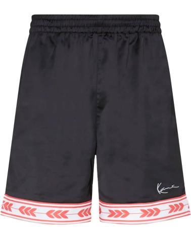 KARL KANI PANTALON CORTO SMALL SIGNATURE RESORT BLACK-RED-WHITE
