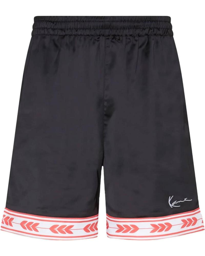 KARL KANI PANTALON CORTO SMALL SIGNATURE RESORT BLACK-RED-WHITE
