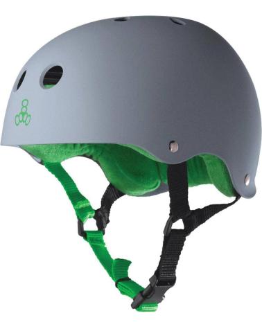 TRIPLE 8 EIGHT CASCO BRAINSAVER CARBON RUBBER GRIS-VERDE