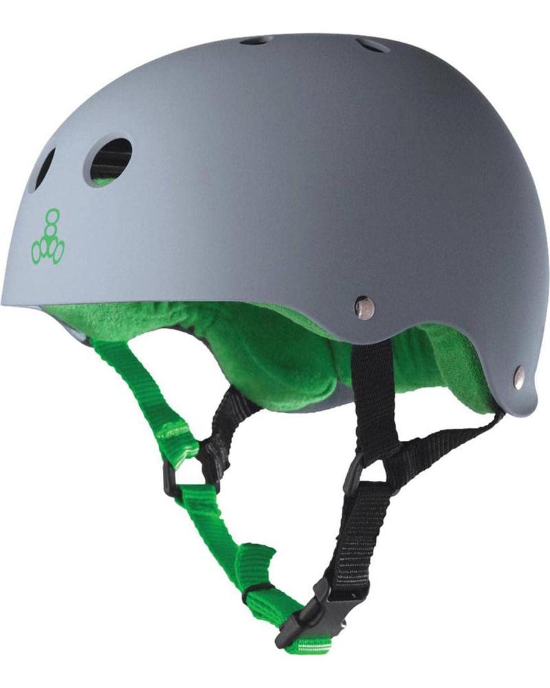 TRIPLE 8 EIGHT CASCO BRAINSAVER CARBON RUBBER GRIS-VERDE