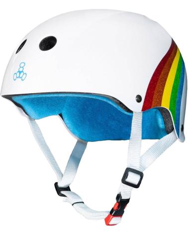TRIPLE 8 EIGHT CASCO BRAINSAVER SWEATSAVER BLANCO ARCOIRIS