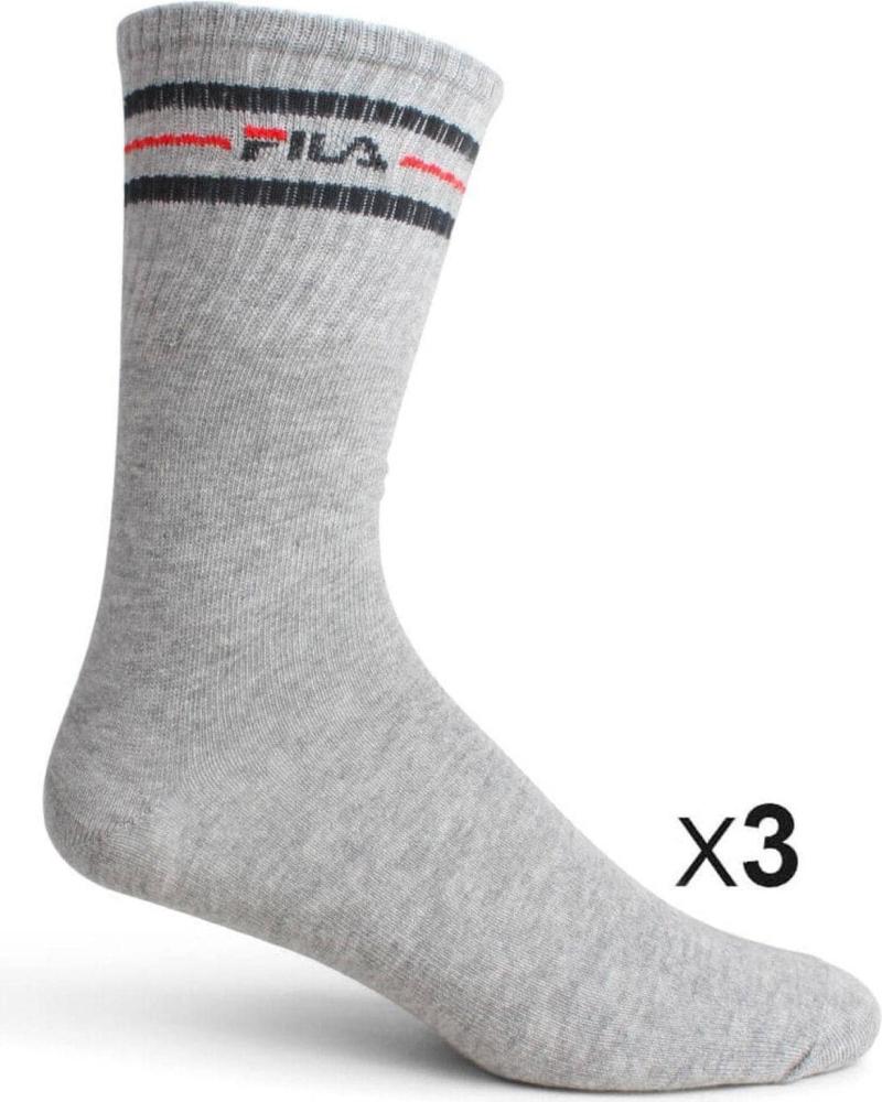 CHAUSSETTES FILA LIFESTYLE CREW GRISES - LOT DE 3