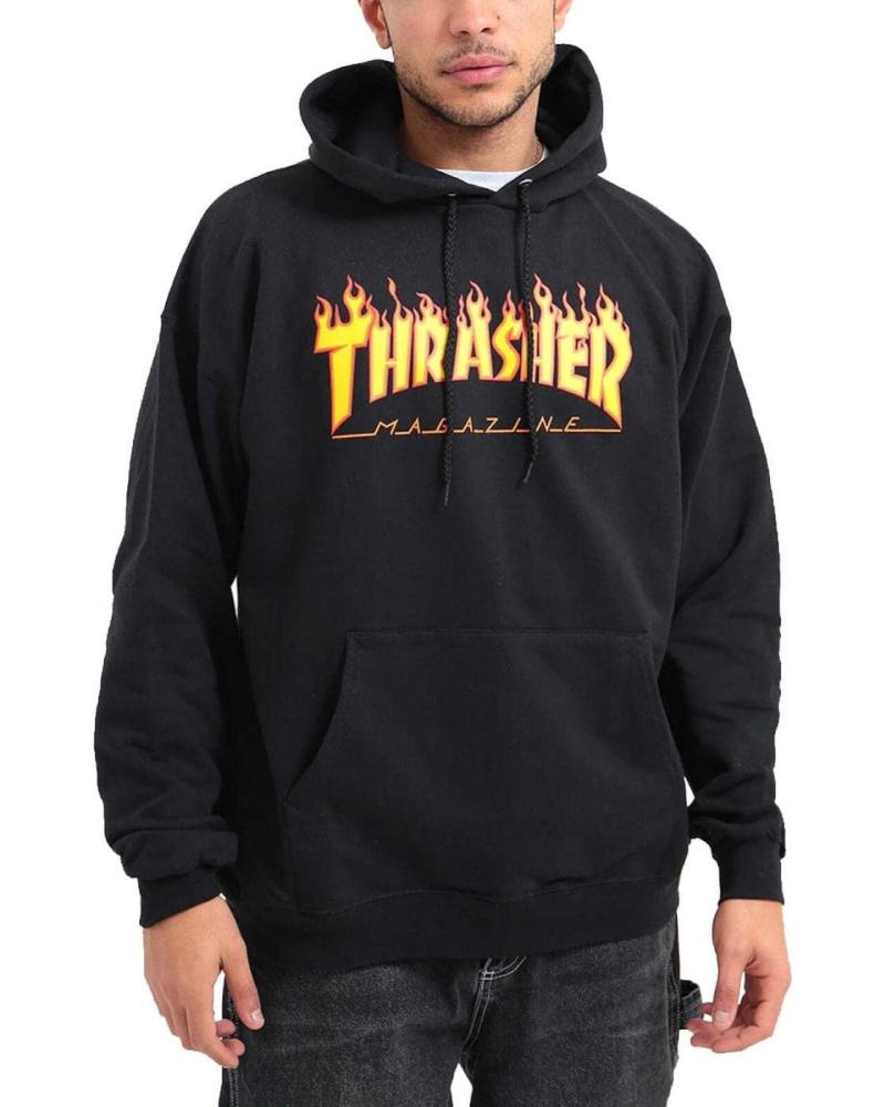 THRASHER FLAME LOGO HOODIE SCHWARZ