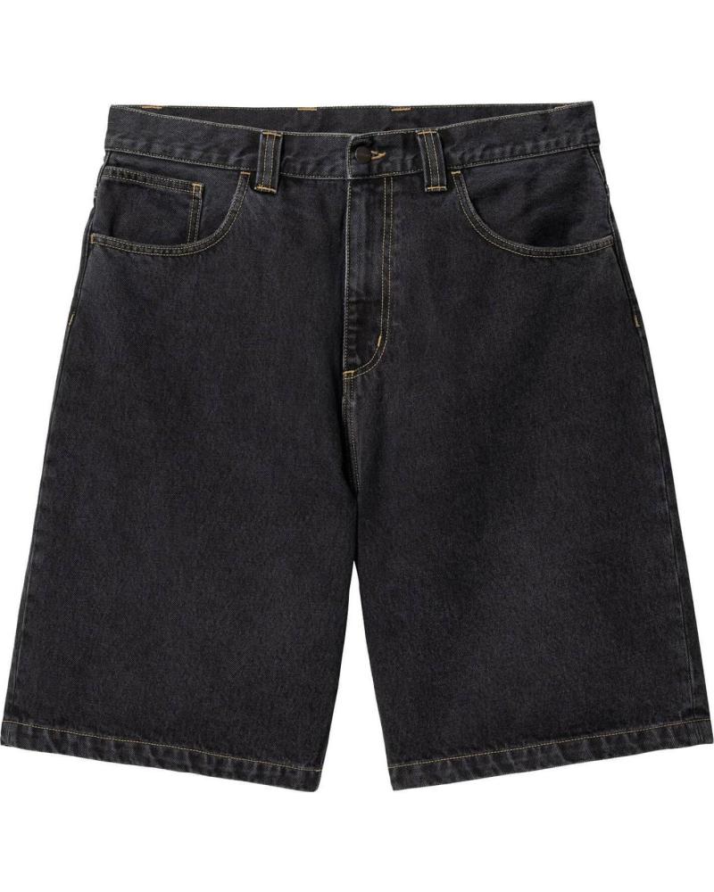 CARHARTT BRANDON SHORT JEAN NOIR DÉLAVÉ